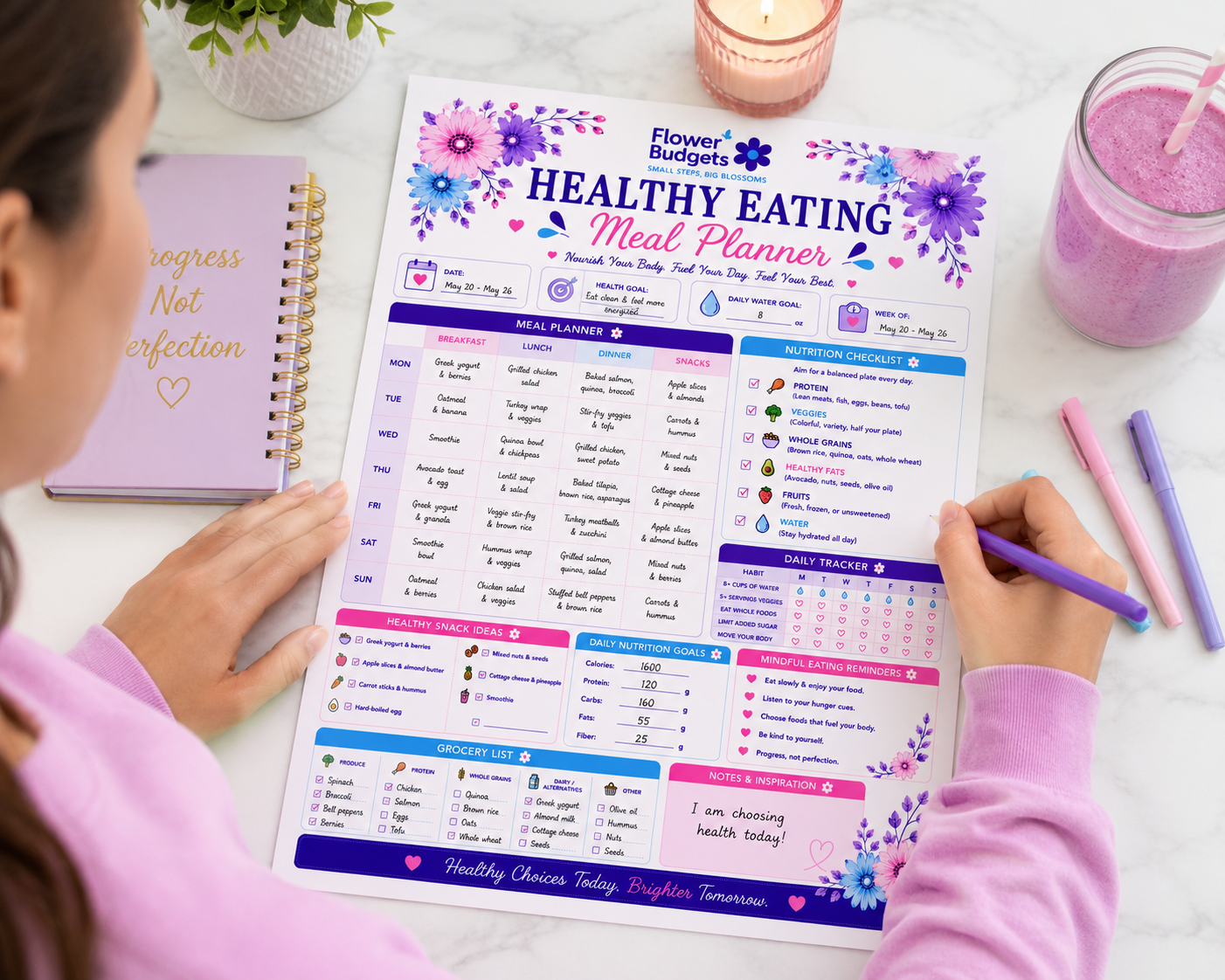 Flower Budgets Athlete Meal Planner