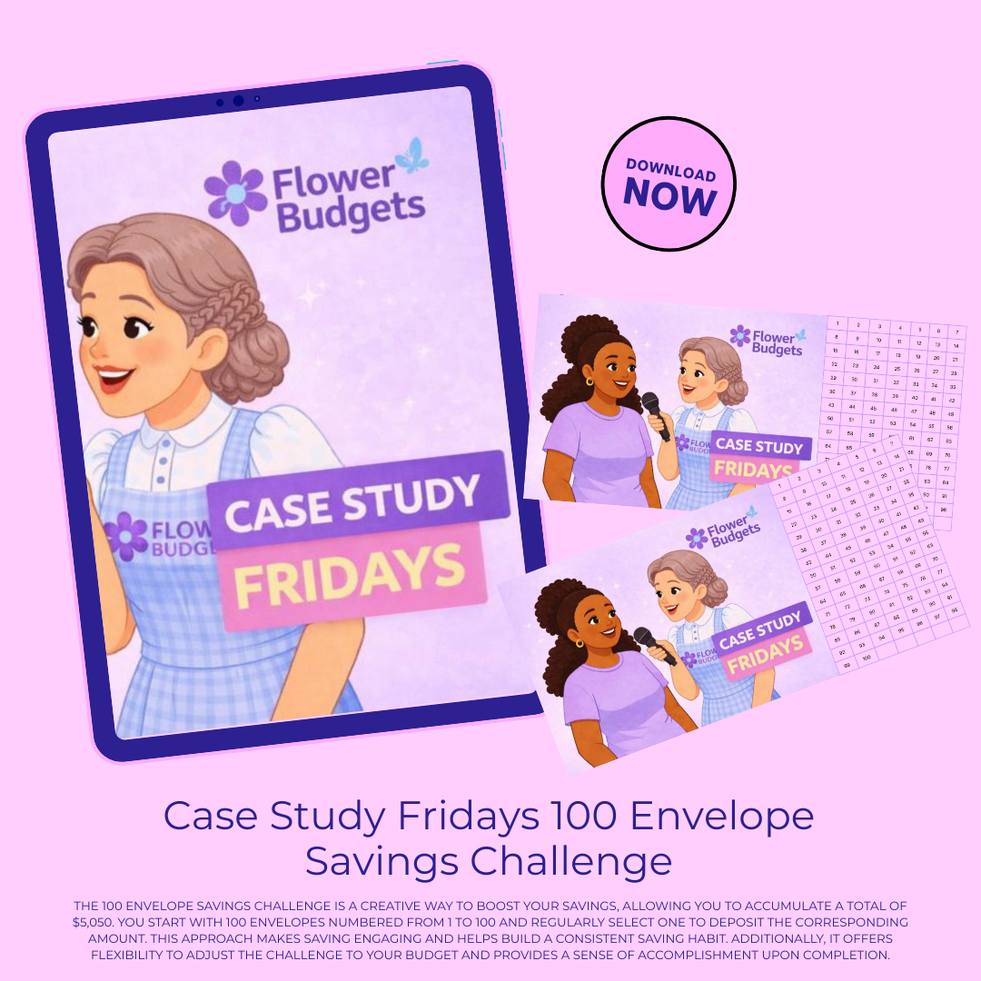 Case Study Fridays 100 Envelope Savings Challenge -Character 2 (Digital Download)