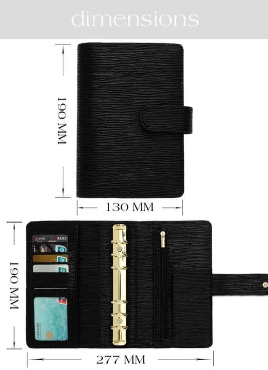 A6 Saffiano Epi Budget Binder in Yellow