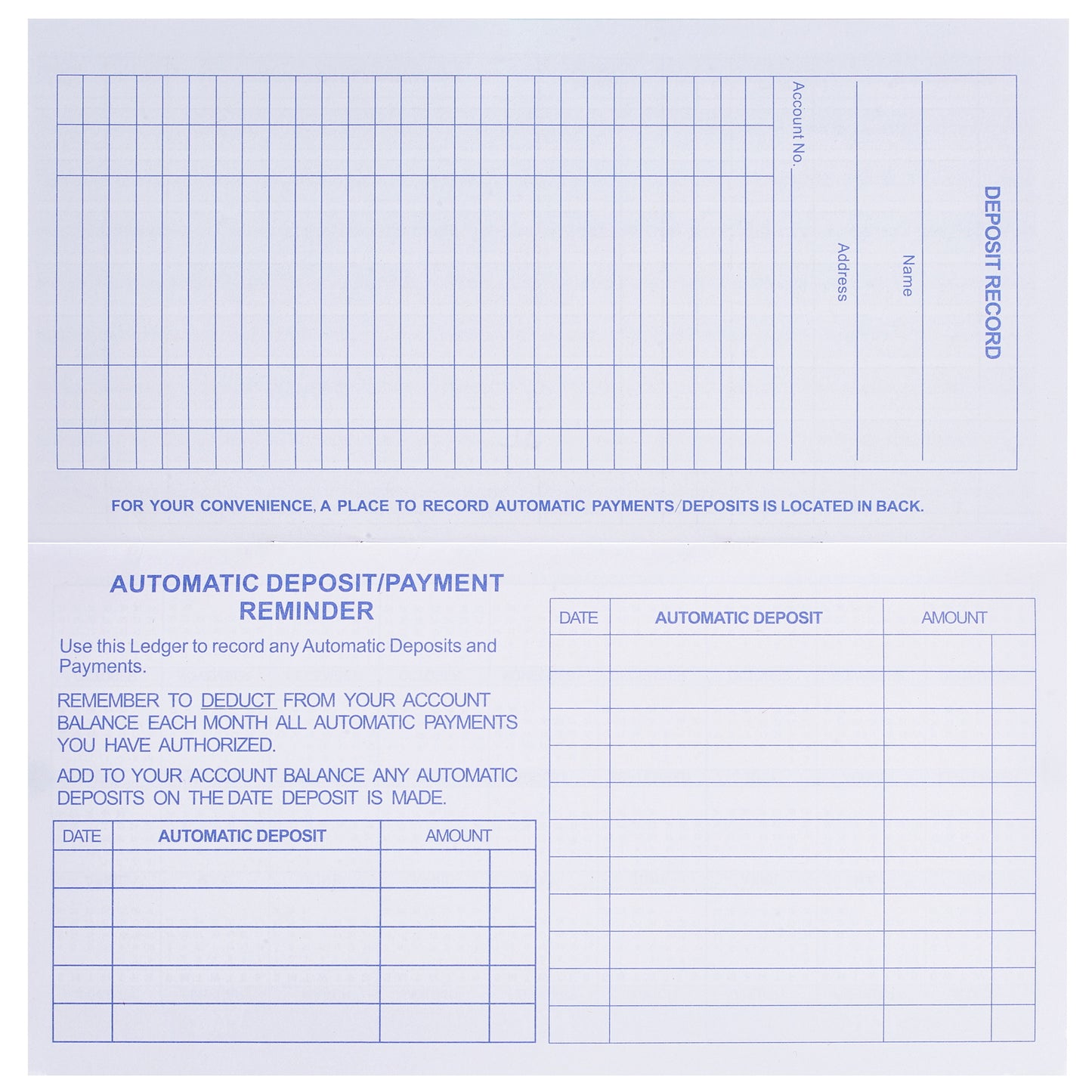 10 Pack Checkbook Register