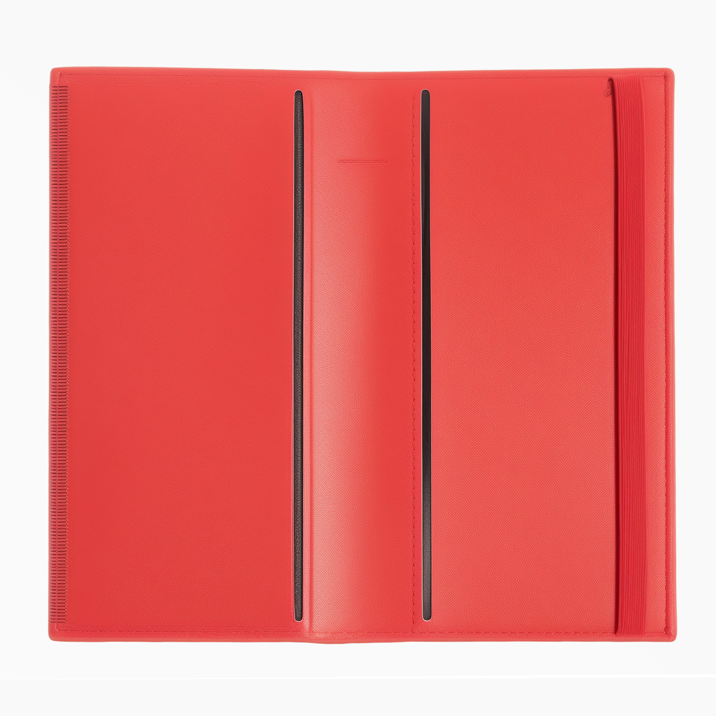 Premium Leather Checkbook Cover in Red