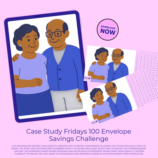 Case Study Fridays 100 Envelope Savings Challenge -Character 4 (Digital Download)