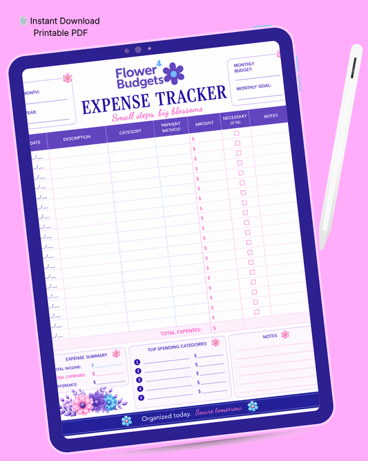 Flower Budgets Expense Tracker