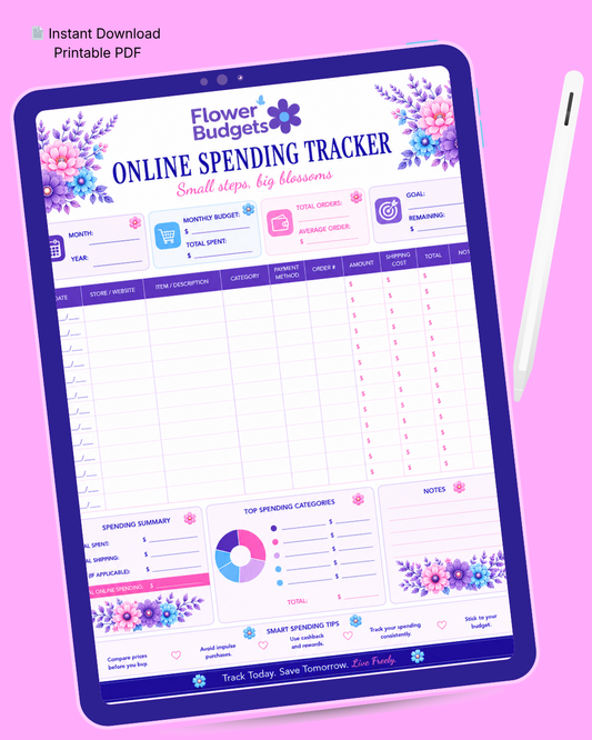 Flower Budgets Online Spending Tracker