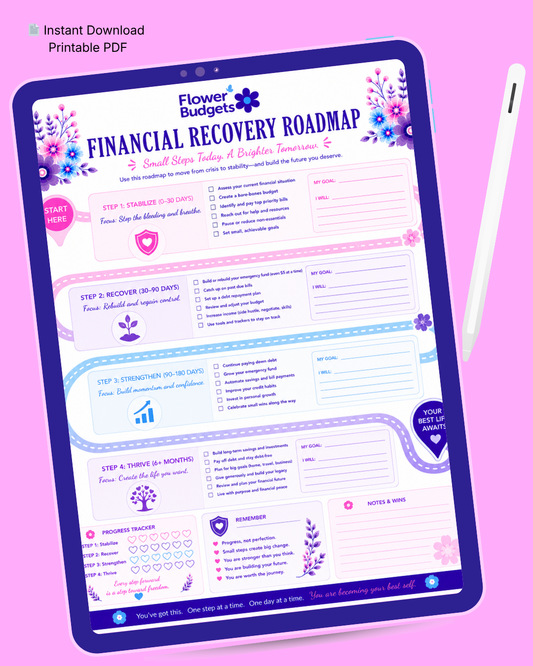 FREE! Flower Budgets Financial Recovery Roadmap