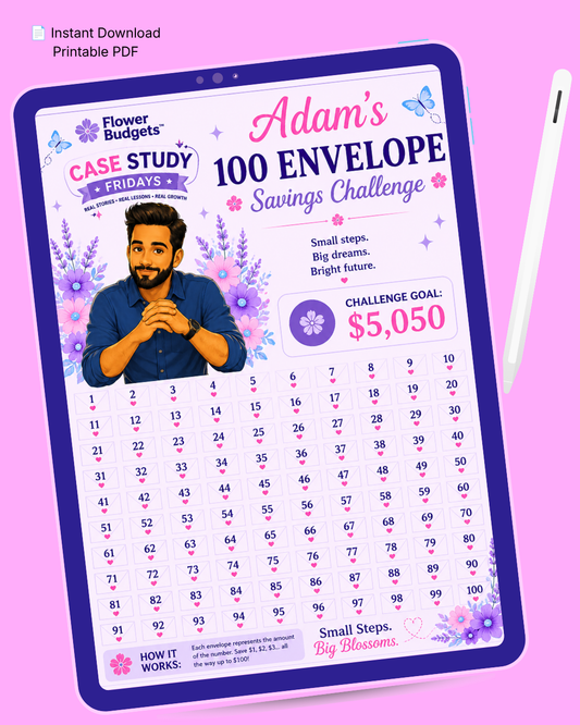 Adam's 100 Envelope Savings Challenge (Digital Download)