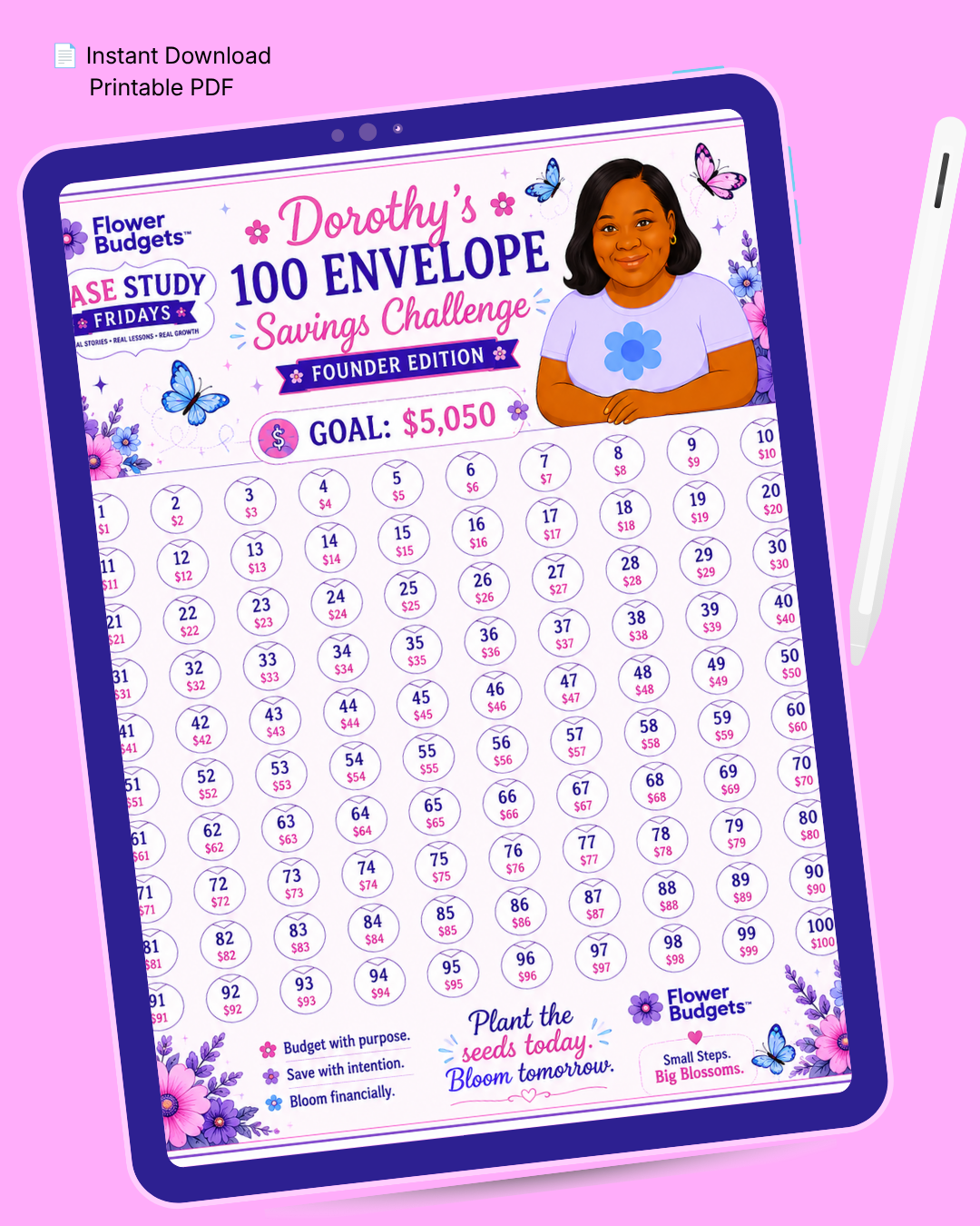 Dorothy's 100 Envelope Savings Challenge - Founder Edition (Digital Download)