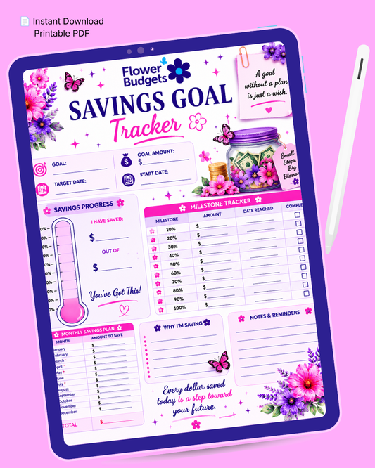 Flower Budgets Savings Goal Tracker