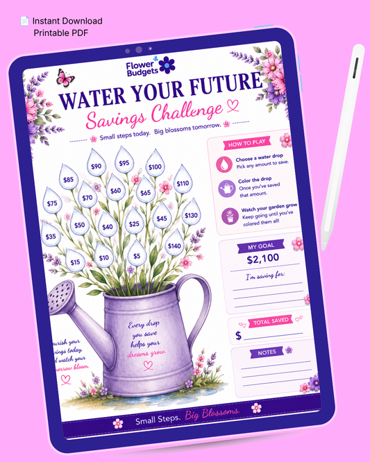 Flower Budgets Water Your Future Savings Challenge