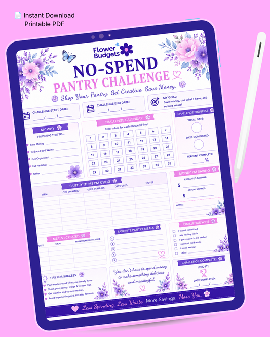 Flower Budgets No-Spend Pantry Challenge