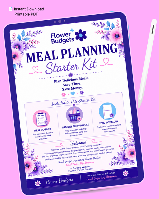 Flower Budgets Meal Planning Starter Kit
