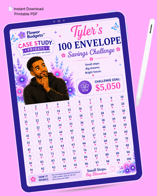 Tyler's 100 Envelope Savings Challenge (Digital Download)