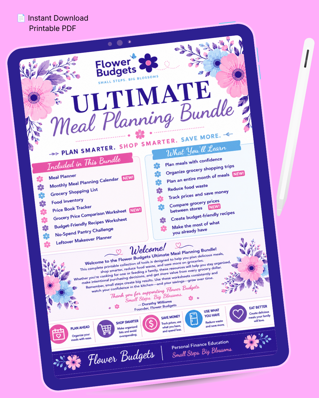 Flower Budgets Ultimate Meal Planning Bundle