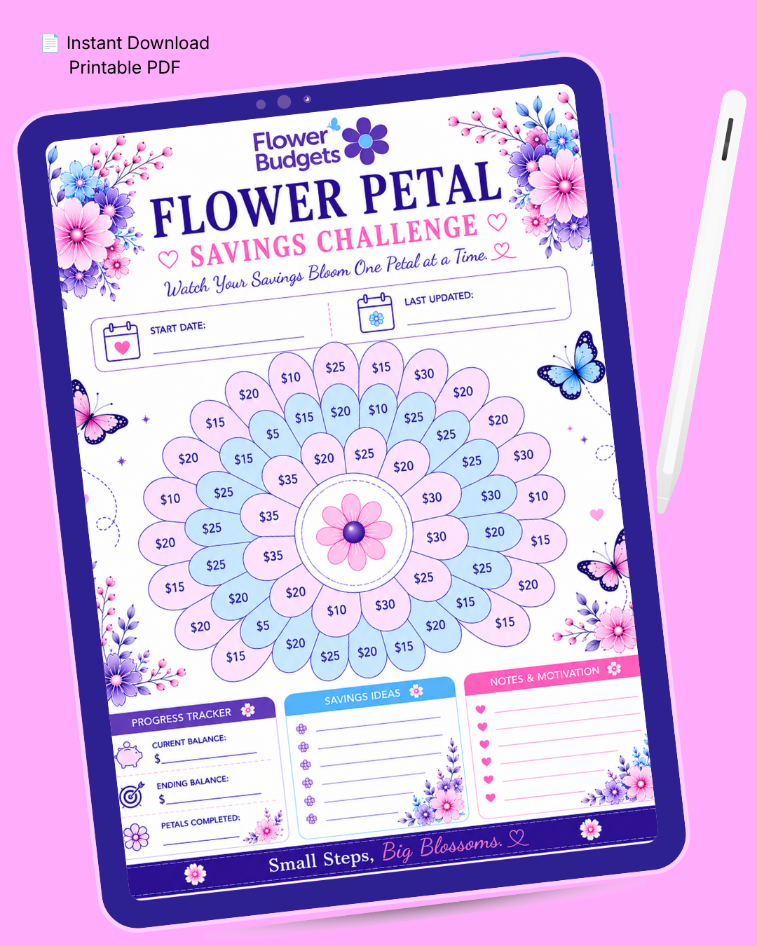 Flower Budgets Flower Petal Challenge