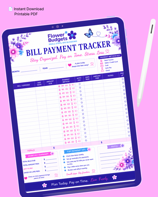 Flower Budgets Bill Payment Tracker