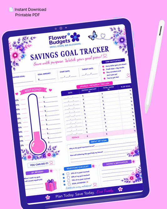 Flower Budgets Savings Goal Tracker