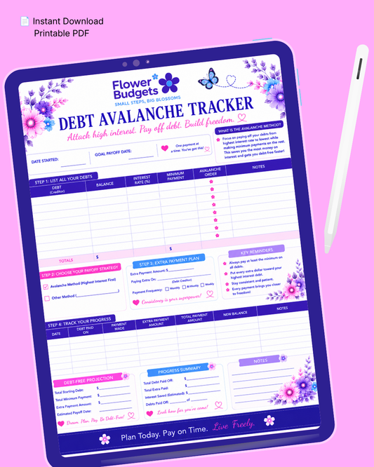 Flower Budgets Debt Avalanche Tracker