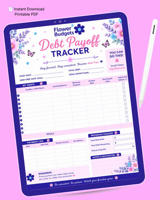 Flower Budgets Debt Payoff Tracker