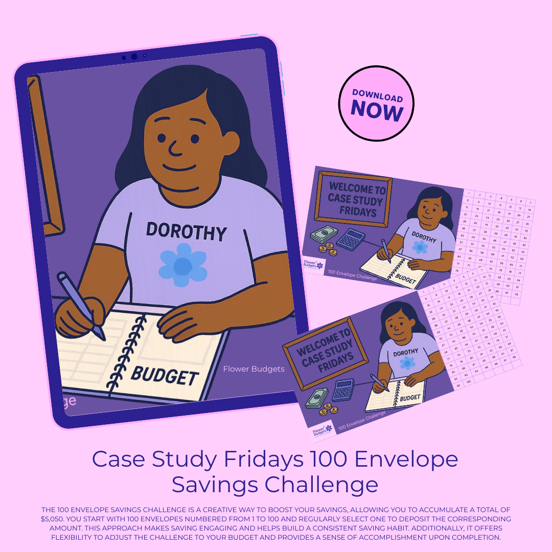 Case Study Fridays 100 Envelope Savings Challenge - Character 1 (Digital Download)