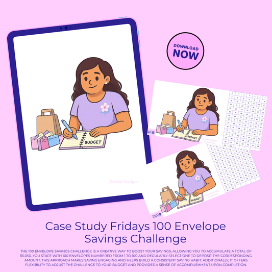Case Study Fridays 100 Envelope Savings Challenge -Character 5 (Digital Download)