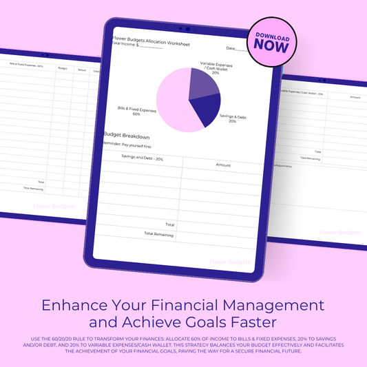 Flower Budgets Allocation Chart