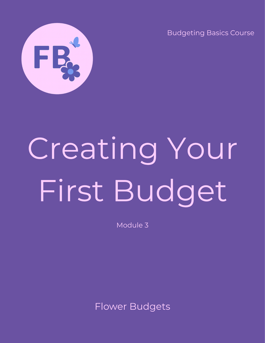 Creating Your First Budget Quick Summary