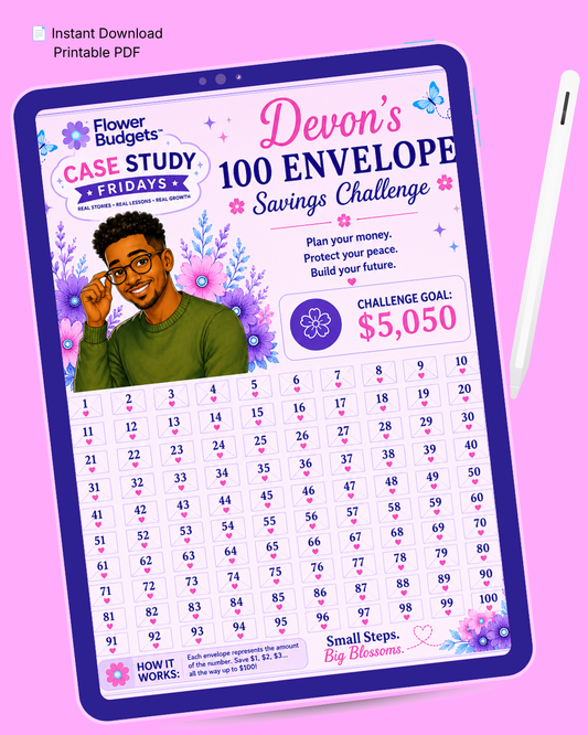 Devon's 100 Envelope Savings Challenge (Digital Download)