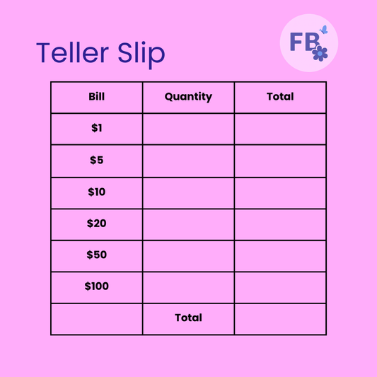 Teller Slip in Pink