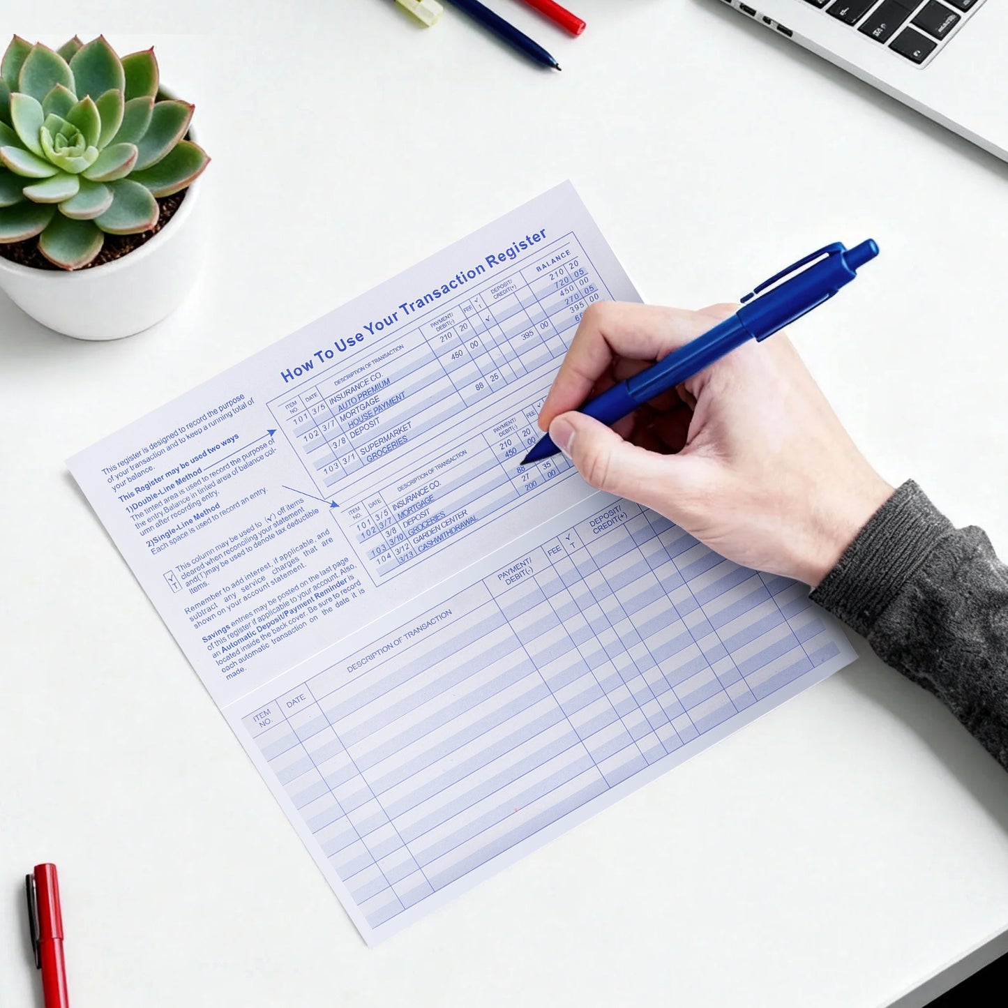 10 Pack Checkbook Register